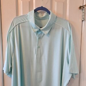 XERSION BRAND MEN'S BIG AND TALL AQUAMARINE SHORT SLEEVES POLOS SHIRT SIZE 2XLT